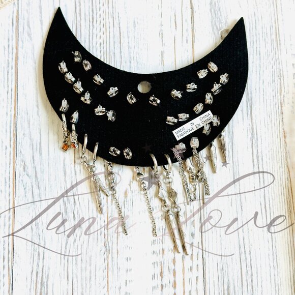 FREE PEOPLE Moonglow Stud Earrings In Silver Blush NWT - Picture 4 of 4